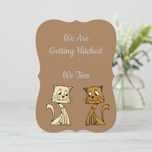 Uitnodiging tot weddenschap met kool (Staand voorkant)