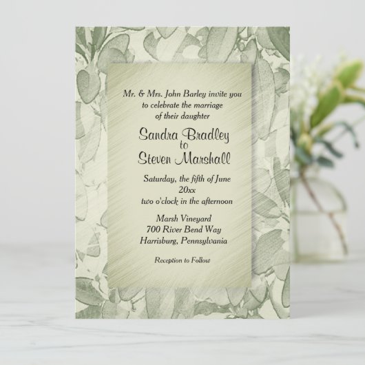 uitnodiging tot weddenschap met olievlekken (Staand voorkant)