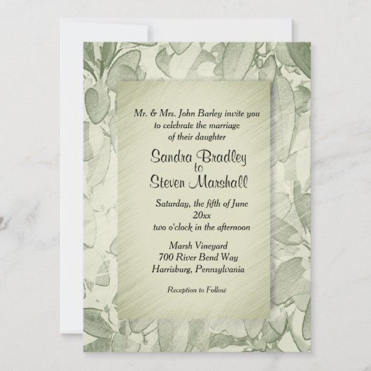 uitnodiging tot weddenschap met olievlekken (Voorkant)