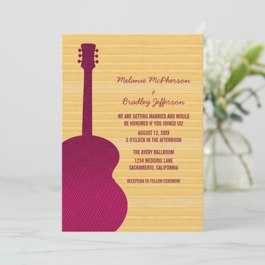 Uitnodiging tot weddenschap met roze landen (Staand voorkant)