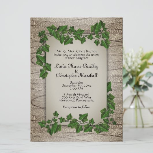 Uitnodiging tot weddenschap met wijn (Staand voorkant)