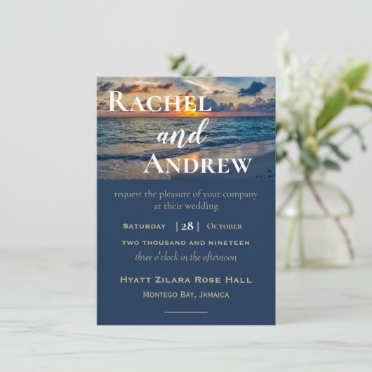 Uitnodiging tot weddenschap op de bestemming Sunny (Staand voorkant)