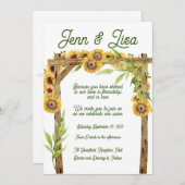 Uitnodiging tot weddenschap op de rustige zonneblo (Voorkant / Achterkant)