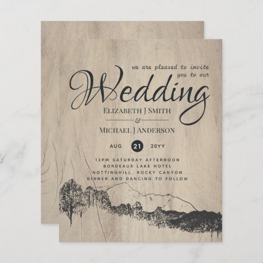 Uitnodiging tot weddenschap over het lustige geber (Voorkant / Achterkant)