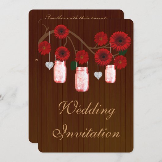 Uitnodiging tot weddenschap over landelijke roodma (Voorkant / Achterkant)