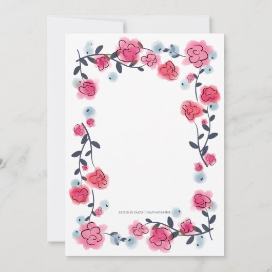 Uitnodiging tot weddenschap over liefdevolle rozen (Achterkant)