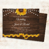 Uitnodiging tot weddenschap tussen Rustic Sunflowe