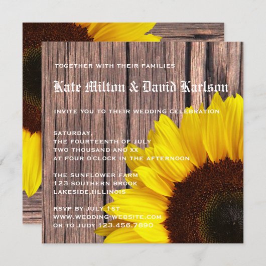 Uitnodiging tot weddenschap tussen Rustic Yellow S (Voorkant / Achterkant)