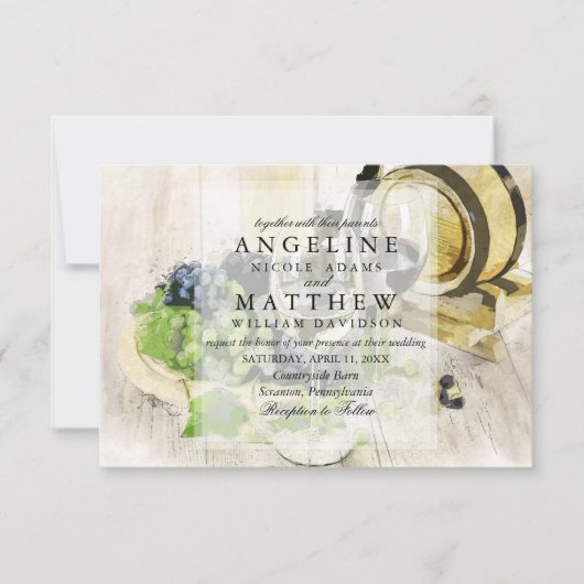 Uitnodiging tot weddenschap uit de wijnstok (Voorkant)