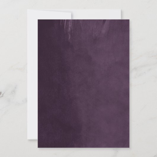 Uitnodiging tot weddenschap van plum String Lights (Achterkant)