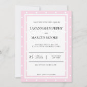 Uitnodiging tot weddenschap van roze poka (Voorkant)