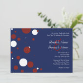 Uitnodiging tot weddenschappen met rode, witte en  (Staand voorkant)