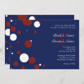 Uitnodiging tot weddenschappen met rode, witte en  (Voorkant / Achterkant)