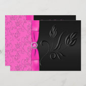 Uitnodiging tot weddenschappen met zwarte en hete (Voorkant / Achterkant)