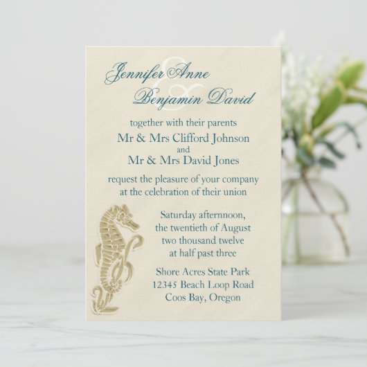 Uitnodiging tot weddenschappen op zee (Staand voorkant)