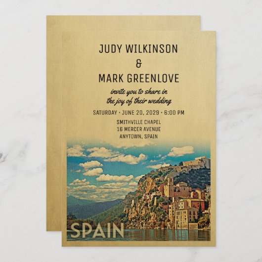  uitnodiging tot weddenschappen tussen Spanje en h (Voorkant / Achterkant)