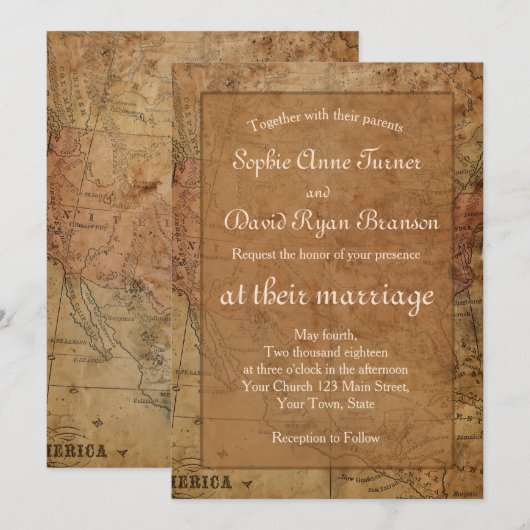 Uitnodiging tot weduwen op de  kaart van Chic Dest (Voorkant / Achterkant)