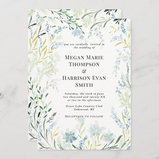 Uitnodiging tot weduwenweddenschap Engels wedow De (Voorkant / Achterkant)