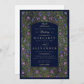 Uitnodiging tot weduwschap aan de rand / Faux Gold (Voorkant / Achterkant)