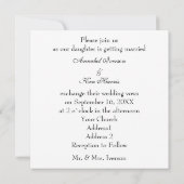 Uitnodiging tot weduwschap Hydrangea (Achterkant)