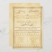 uitnodiging tot weduwschap in Cream Poster Style (Voorkant / Achterkant)