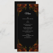 Uitnodiging tot weduwschap in Rustisch Sinaasappel (Voorkant / Achterkant)