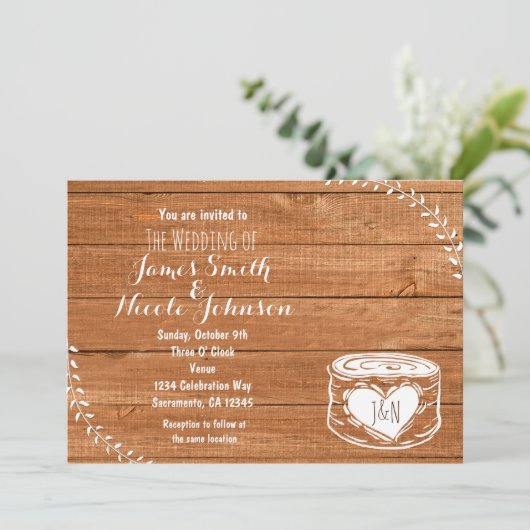 Uitnodiging tot weduwschap met bijtende eik (Staand voorkant)