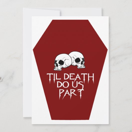 Uitnodiging tot weduwschap met Coffin (Red) (Achterkant)