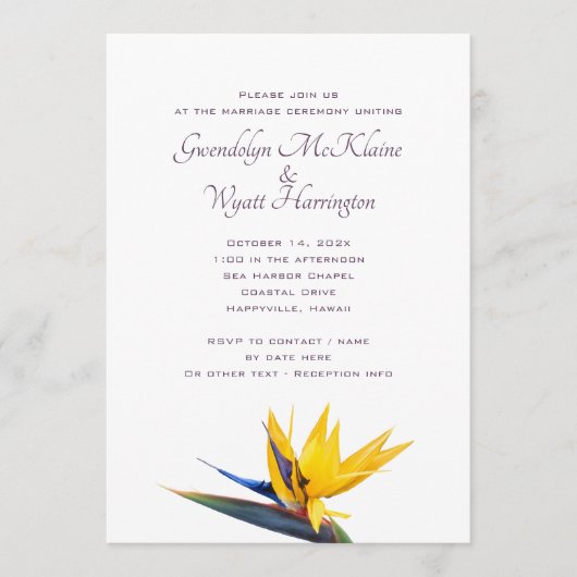 Uitnodiging tot weduwschap met de paradijzen (Voorkant)