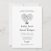 Uitnodiging tot weduwschap met een bijtende boom (Voorkant)