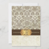  uitnodiging tot weduwschap met een ozonmonogram (Voorkant)