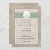 Uitnodiging tot weduwschap met een zanddollar - Pe (Voorkant / Achterkant)