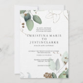 Uitnodiging tot weduwschap met Eucalyptus (Voorkant)