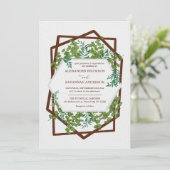 Uitnodiging tot weduwschap met eucalyptus (Staand voorkant)