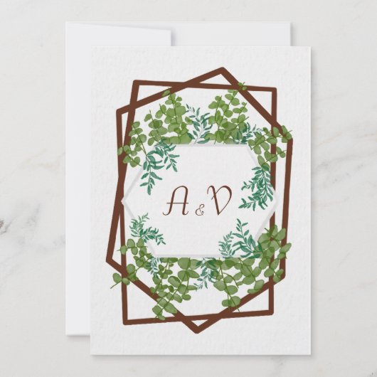 Uitnodiging tot weduwschap met eucalyptus (Achterkant)