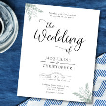 Uitnodiging tot weduwschap met Eucalyptus