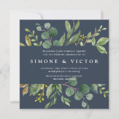 Uitnodiging tot weduwschap met Eucalyptus Grove |  (Voorkant)