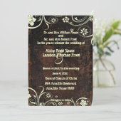 Uitnodiging tot weduwschap met geboffeld leder (Staand voorkant)