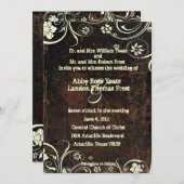 Uitnodiging tot weduwschap met geboffeld leder (Voorkant / Achterkant)