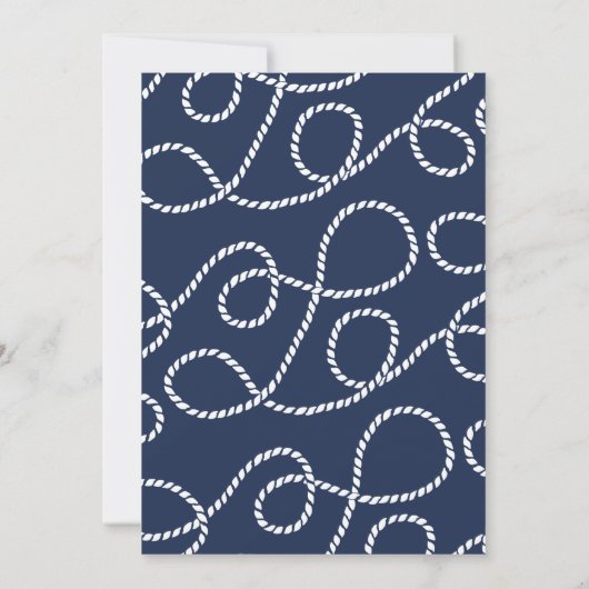 Uitnodiging tot weduwschap met geknoteerde harten (Achterkant)