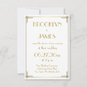 Uitnodiging tot weduwschap met gouden kunst (Voorkant)