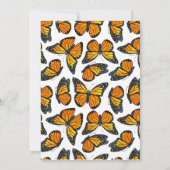 Uitnodiging tot weduwschap met Monarch Butterfly (Achterkant)