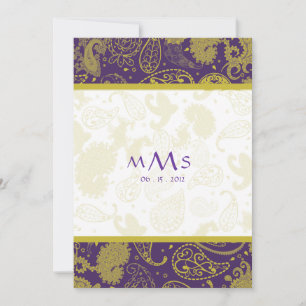 Uitnodiging tot weduwschap met Paisley Banded Wedd