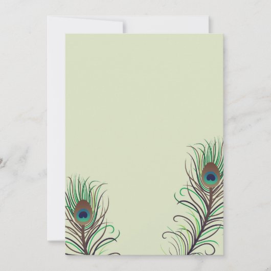 Uitnodiging tot weduwschap met Peacock (Voorkant)