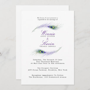 Uitnodiging tot weduwschap met Peacock