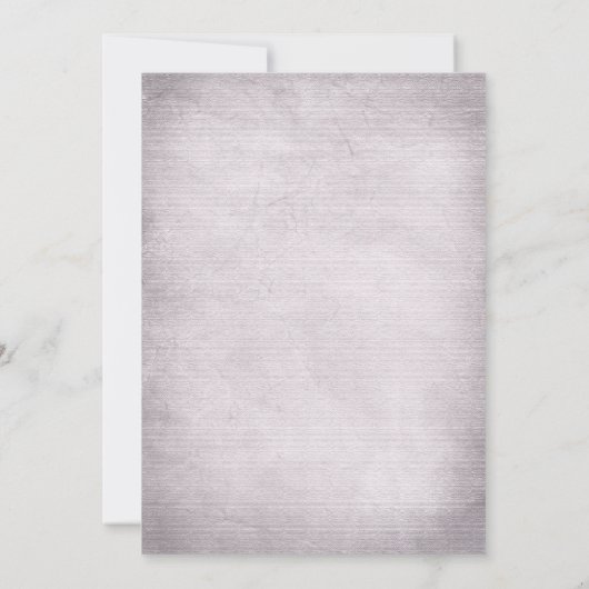 Uitnodiging tot weduwschap met roze en grijze olif (Achterkant)