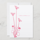 Uitnodiging tot weduwschap met roze wild zwijn (Achterkant)