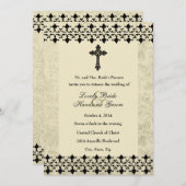 Uitnodiging tot weduwschap met ruw Iron Celtic Cro (Voorkant / Achterkant)