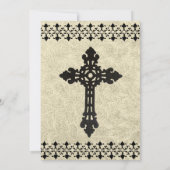 Uitnodiging tot weduwschap met ruw Iron Celtic Cro (Achterkant)