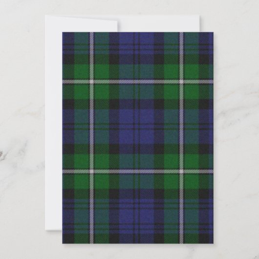 Uitnodiging tot weduwschap met Tartan (Achterkant)